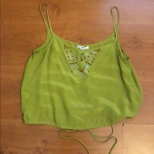 Bar III silk cropped tank